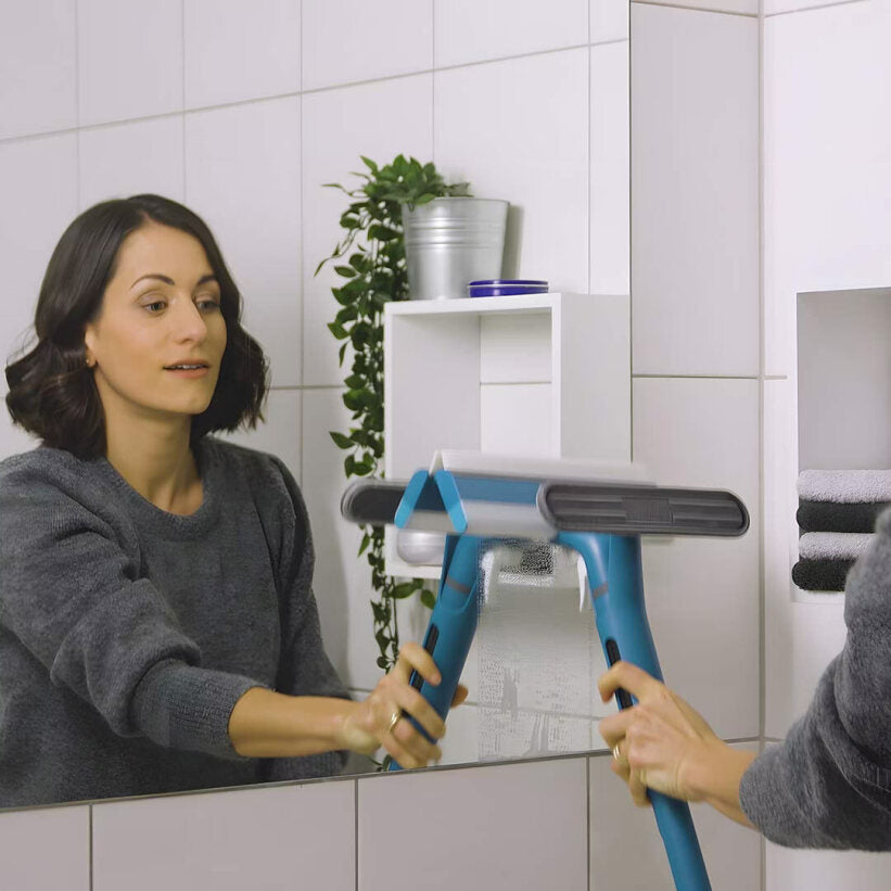 Livington WindowBuddy 3-in-1-Fensterreiniger mit Teleskopstiel und Schmutzwassertank