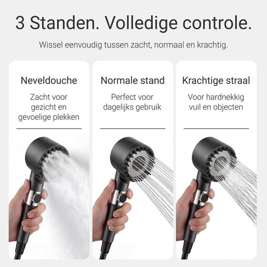 Wiederaufladbare Campingdusche mit 2 Wasserfiltern – 24 Duschen – 3 Einstellungen (Nebel, Normal, Voll) – Außendusche für Camping, Hunde, Auto, Fahrrad und Wohnmobil – FLOAT Oasis