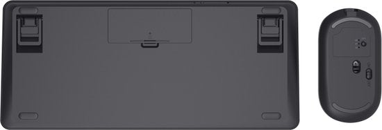 Trust Lyra – Kabellose Tastatur und Maus – Multi-Connect – Wiederaufladbar – AZERTY BE – Schwarz