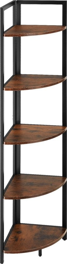 tectake - Eckschrank Castlebar 30x30x150cm - dunkelbraun - 404771