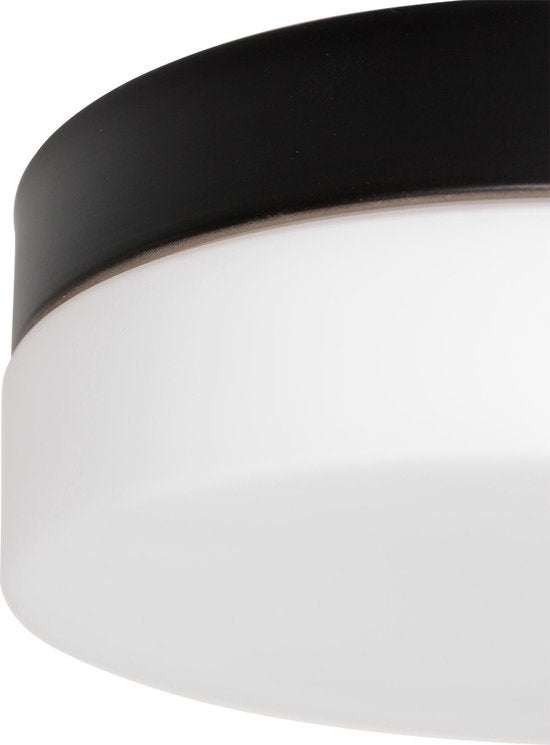 Deckenleuchte Ikaro 1362ZW Schwarz Ø 18 cm – Modern, Elektronik & Glas, Steinhauer