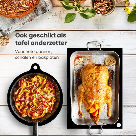 MoreCore Induktionsschutz – Hitzebeständig bis 280 °C - Runde Induktionsmatten – Topflappen – Untersetzer für Töpfe – Abdeckplatte für Kochfeld – Induktionsmatte – Induktionsschutz – Induktionsabdeckplatte – 4 x 24 cm