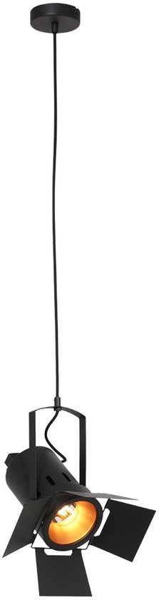 Hängeleuchte Carré 3379ZW – schwarze Leuchte im Industrial-Stil, Stahl, höhenverstellbar von 30 bis 150 cm, Mexlite
