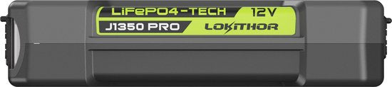 Lokithor Jumpstarter J1350 PRO – 12 V, 1350 A, LiFePO4 – Powerbank 30 W – Für PKW, Benziner bis 6,5 l und Diesel bis 3,5 l – LED-Taschenlampe