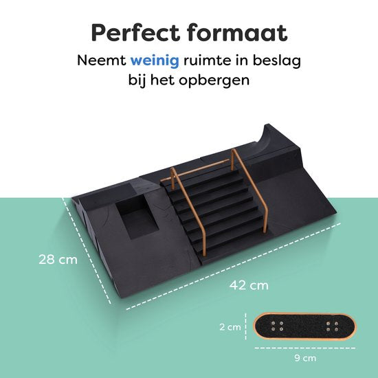 Fingerboard Skatepark - 6 Rampen - 3 Skateboards - 1 BMX - Finger - Tech - Finger Skateboard - Mini - Skate-Rampe - Deck