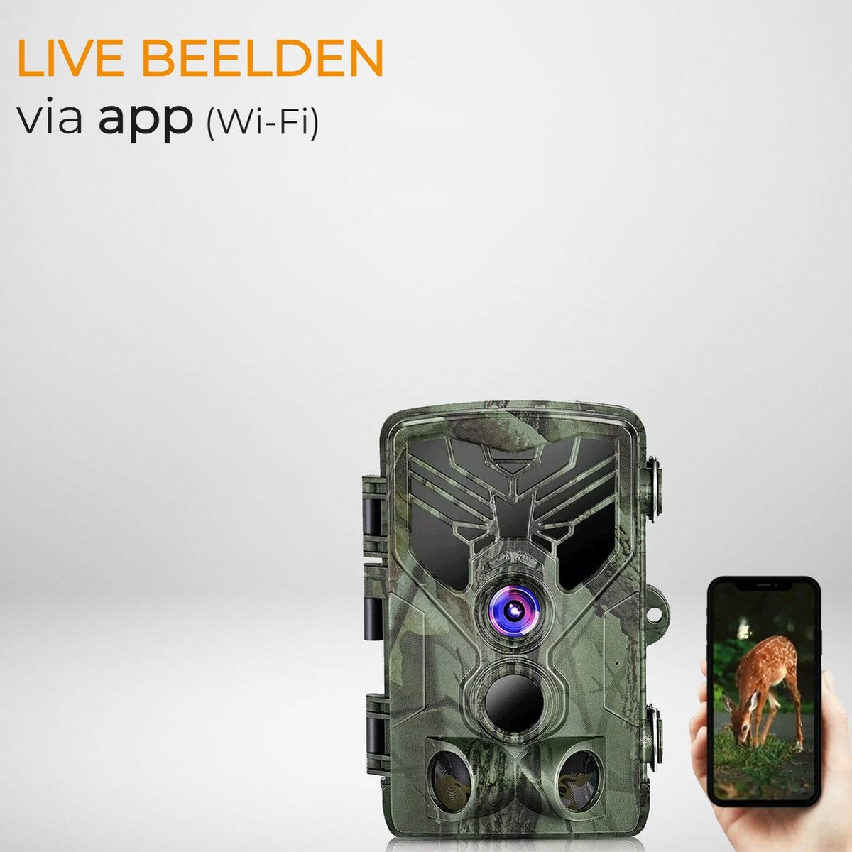 Denver Wildkamera mit Nachtsicht - Live-Bilder (APP) - FULL HD - Wasserdicht - WCT8020W
