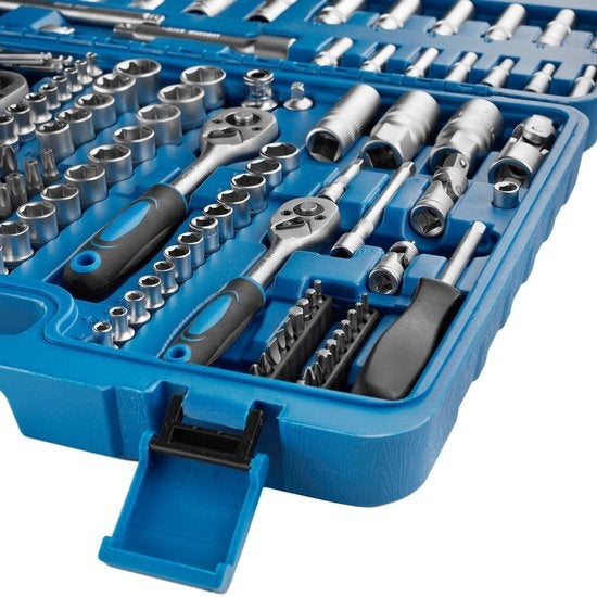 tectake Schraubenschlüsselsatz 171-teilig - 1/4", 3/8" und 1/2"