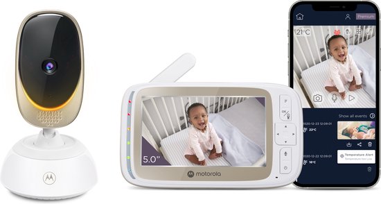 Motorola Nursery Babyphone mit Kamera - Babyphone VM85 Connect - Babykamera mit Farbdisplay - Steuerung mit Motorola Nursery App - inkl. Rückmeldefunktion und Nachtlicht