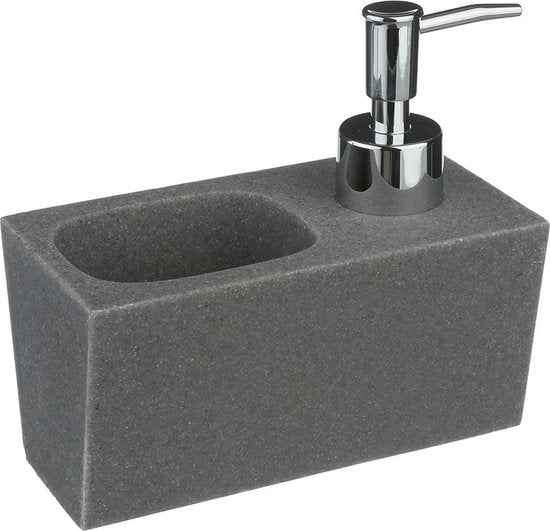 5Five Seifenpumpe aus Naturstein mit Schwammhalter