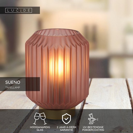 Lucide SUENO – Tischlampe – Ø 13 cm – 1xE14 – Rosa