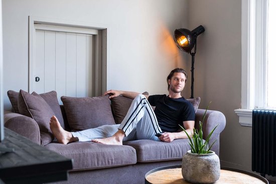 Pierre Calvini - Herren Jogginghose - 2er Pack - Schwarz Grau - M - Herren Schlafanzug - Herren Jogginghose mit geradem Bein - Herren Trainingshose - Herren Hausanzug