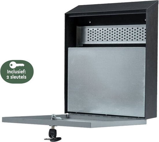 BRASQ Wandaschenbecher Schwarz - Aschenbecher - Outdoor Aschenbecher - Wandaschenbecher abschließbar
