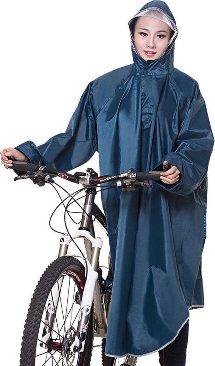 Fuegobird - Poncho Regen Poncho - Fahrrad Wandern Motorrad - Outdoor Poncho - Qualität Poncho - Einheitsgröße - Unisex Cyan
