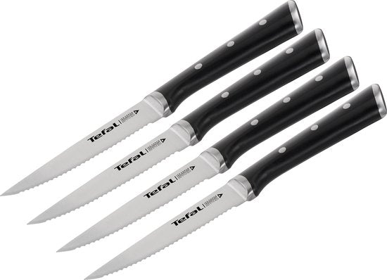 Tefal Ice Force – Steakmesser – 11 cm – 4-teiliges Set – Edelstahl – eisgehärtet – ergonomisch