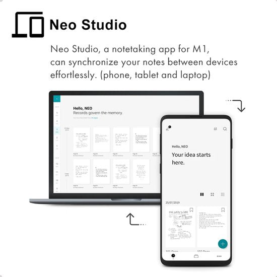 Neolab Smartpen M1 – digitaler Stift – digitales Schreiben – intelligenter Stift – Grau