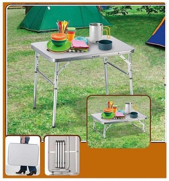 Camp Active Campingtisch - klappbar - 2 Höhen - 75 x 55 x 25-59 cm