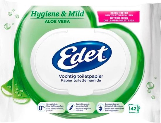 Edet Feuchtes Toilettenpapier aloe (42Stk)