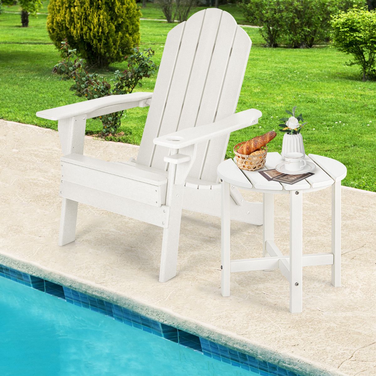 Coast Beistelltisch – rund – wetterfestes HDPE – weiß 46 x 46 x 46 cm