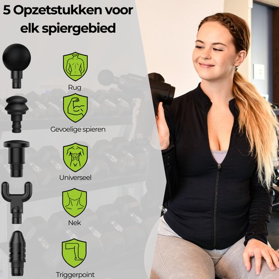 Massatico Massage Gun Compact – Professionelles und leistungsstarkes Massagegerät – Massagegerät, Massagegun, Massagepistole – Schwarz – 5 Aufsätze – 32 Stufen – Mit Koffer