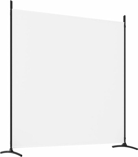 vidaXL – Raumteiler – mit – 4 – Paneelen – 698 x 180 – cm – Stoff – weiß