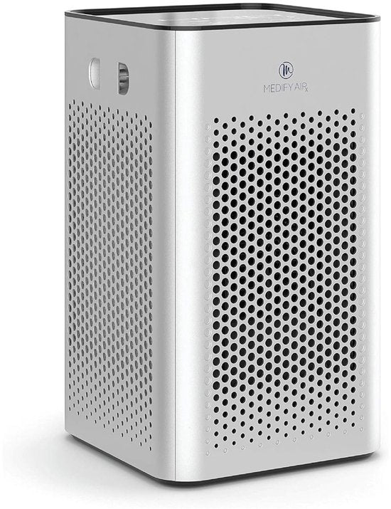 Medify Air MA-25 Luftreiniger – 170 m³/h – HEPA-H13-Filter & Touch-Bedienung – Nachtmodus – Luftreiniger gegen Heuschnupfen, Allergien und Hausstaubmilben – Silber