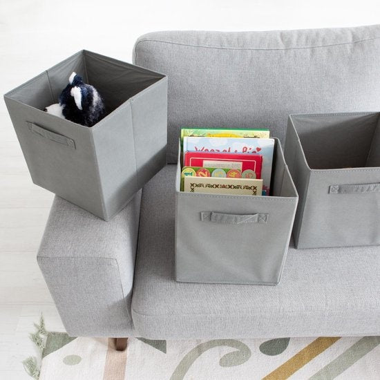 LifeGoods Kleiderschrank-Organisatoren - 6 Stück - 20L - Textil - Grau