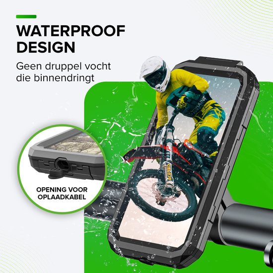 iSetchi Handyhalterung Fahrrad - Wasserdicht - Anti-Schock - schwarz