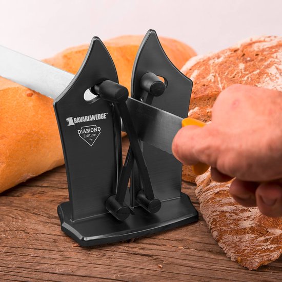 Bavarian Edge Diamond Edition – Messerschärfer – Messerschärfer Deluxe – Pro-Edition mit integrierten Diamantpartikeln – macht alle Messer wieder scharf
