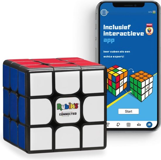 Rubik's Connected X – Intelligenter Würfel – Bluetooth-Würfel – Lernspielzeug – Interaktives Spielzeug – 3 cm x 3 cm