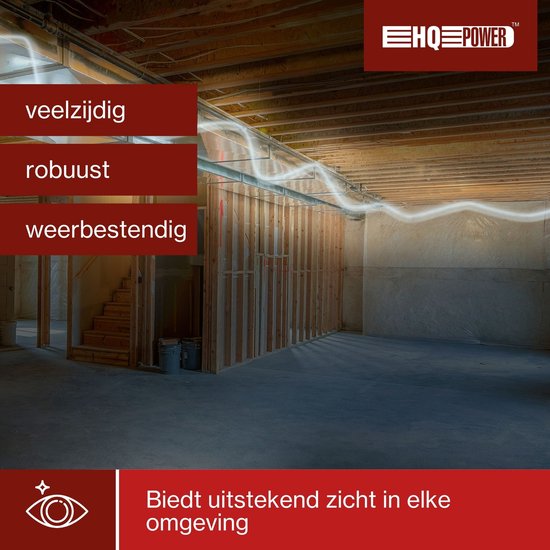 HQ-Power Flexibler LED-Lichtschlauch auf Rolle, 6500 °K, 2850 lm, ideal für die Ausleuchtung von Baustellen, Treppenhäusern, Aufzugsschächten, etc., geeignet für den Innen- und Außenbereich, 30 m, kaltweiß