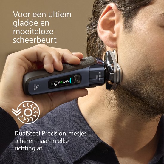 Philips Shaver i9000 Elektrorasierer für Männer - mit Quick Clean Pod - Blau - X9003/30