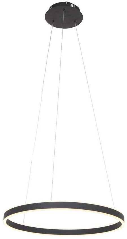 Hängeleuchte Ringlux 3502ZW Schwarz 60 cm Design Metall Steinhauer – höhenverstellbar, ideal für den Innenbereich