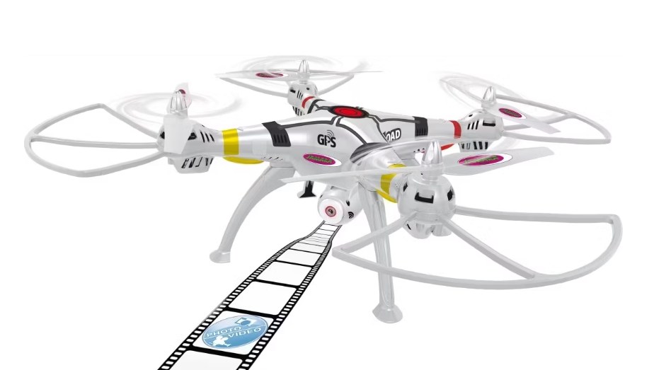 Jamara Payload GPS VR Drohne - 720p HD Kamera - 62x62x18,8 cm - Weiß