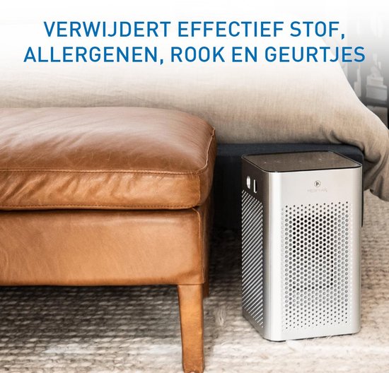 Medify Air MA-25 Luftreiniger – 170 m³/h – HEPA-H13-Filter & Touch-Bedienung – Nachtmodus – Luftreiniger gegen Heuschnupfen, Allergien und Hausstaubmilben – Silber