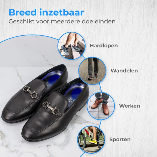 Nuvance - Fersensporn Orthesen - Fersenschoner - Einlagen - Fersensporn - 2 Stück für Größe 39-45 - Blau