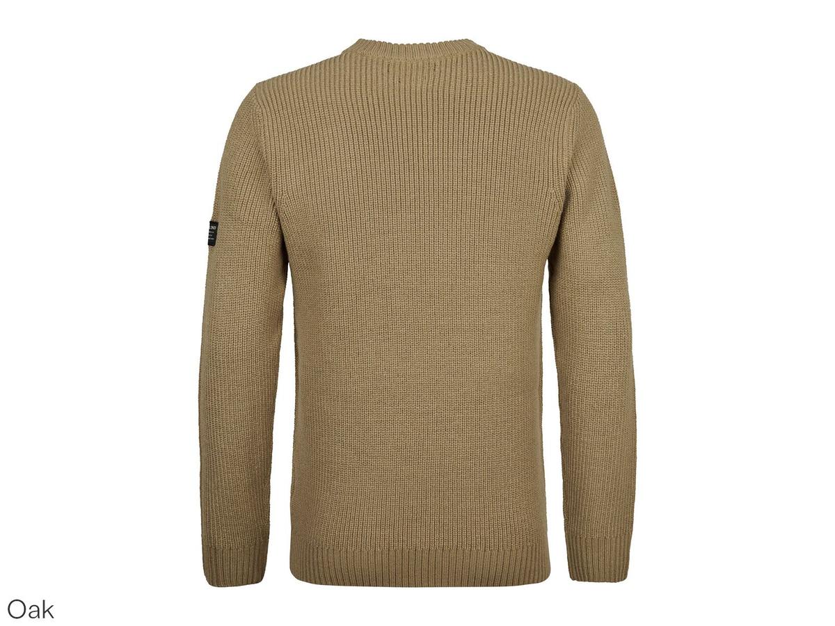 Petrol Strickpullover mit Rundhalsausschnitt – Basic-Design – Größe XXL – Deep Black