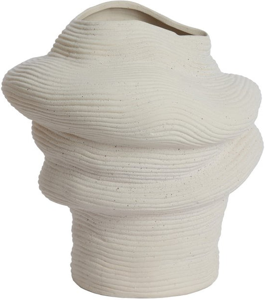 Light & Living Vase Luzz aus Keramik, 34cm - Matt Creme