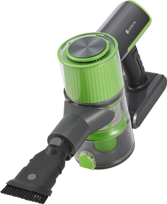 Juskys Akku-Sauger / Staubsauger VC2101 - Grau & Grün - inkl. Zubehör