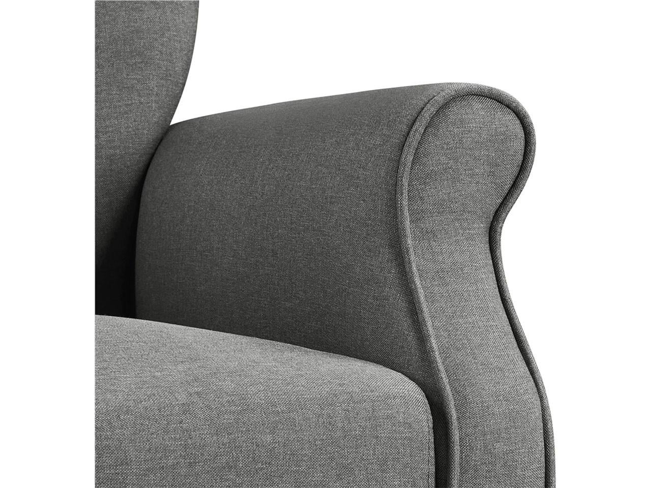 Relaxsessel 611622 – 74 x 72 x 94 cm – Dunkelgrau – Holzbeine