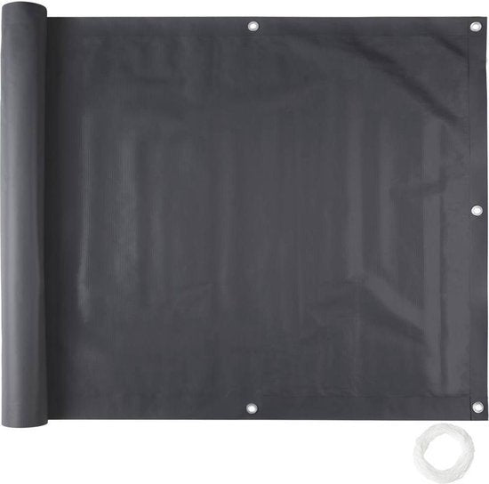 tectake - Balkongeländer Balkongeländer Gartenzaun - Höhe 90 cm - 6 Meter - schwarz - 402706