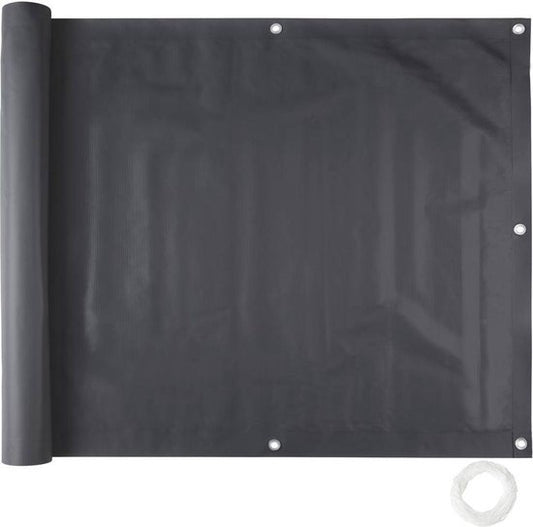 tectake - Balkongeländer Balkongeländer Gartenzaun - Höhe 90 cm - 6 Meter - schwarz - 402706