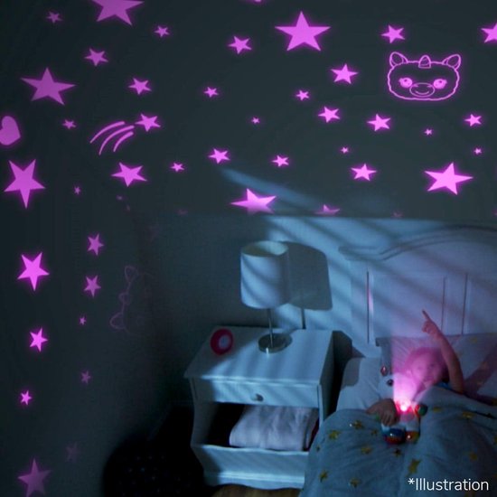 StarBelly Dream Lites – Regenbogen-Einhorn – Kuscheltier – Sternenprojektor – Nachtlicht – Kinder