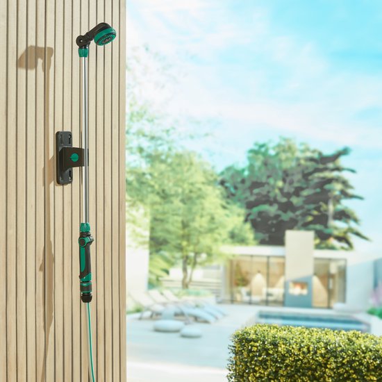 VONROC Sprühlanze / Gartendusche - 3 Sprühmodi - 180° verstellbarer Sprühkopf - inkl. Halter und Gurte