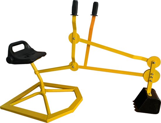AXI Justin – Bagger für den Sandkasten, gelb/schwarz – um 360° drehbarer Sitz