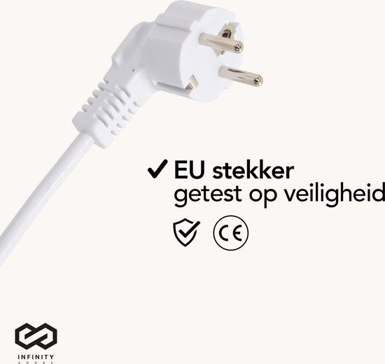 Infinity Goods Elektrischer Konvektor - 750 / 1500 / 2000W - Einstellbares Thermostat - Heizkörperheizung - Ãœberhitzungsschutz - 35mÂ² - Weiß/Schwarz