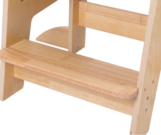 Sunny Liv Lern-Turm „Naturel“ – Montessori-inspiriertes Küchenhilfsmittel aus Holz – Verstellbarer Kinder-Küchenturm – Sicheres und pädagogisches Spielzeug