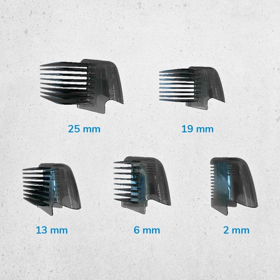 Mediashop Micro Touch Titanium Trim – Haarschneidemaschine mit Edelstahlklingen – Schneiden, Trimmen & Stylen – Haar-, Gesichts- und Körpertrimmer – 5 Aufsätze – Haarschneidemaschine – empfohlen von Dominic Thiem