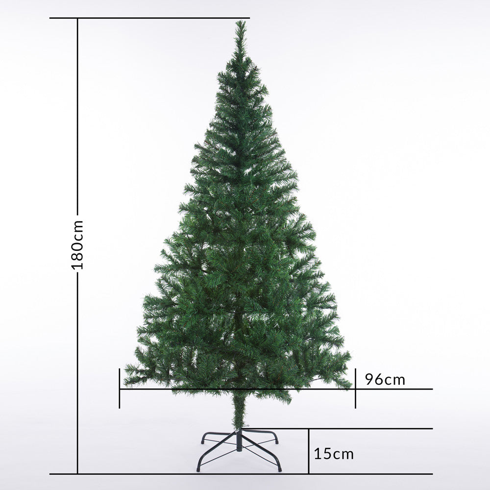 Casaria Künstlicher Weihnachtsbaum - Weihnachtsbaum - 180cm mit Weihnachtsbeleuchtung