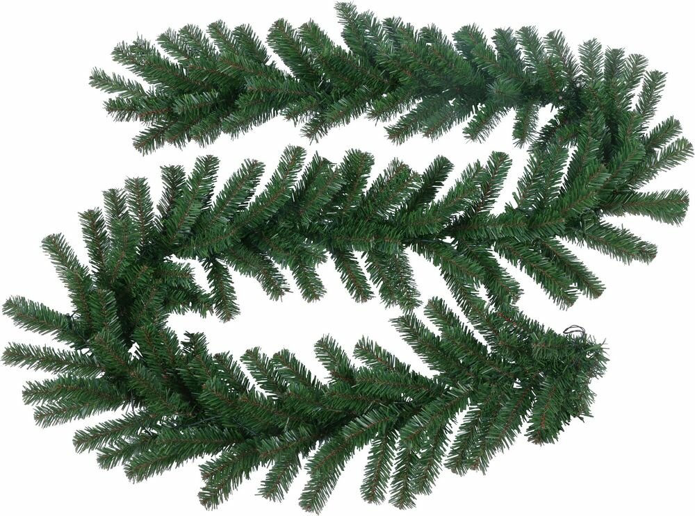 Nampook LED-Weihnachtslichterkette & Girlande, 270 cm, mit 30 LEDs und Timer – Grün – PVC und Metall
