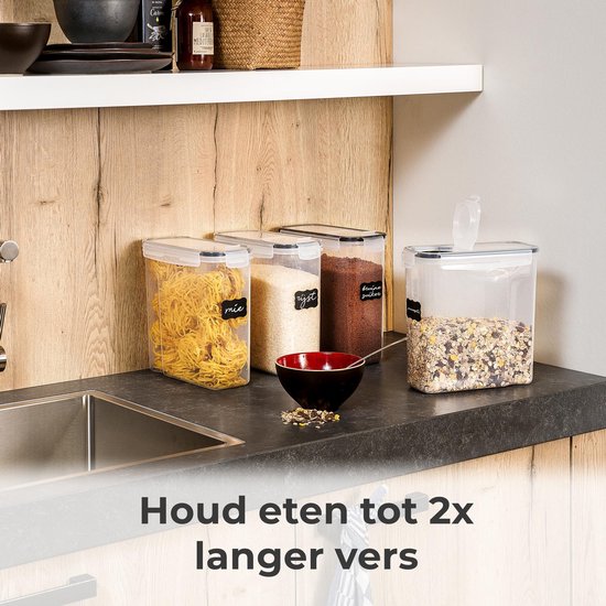 Stosh Vorratsgläser - Vorratskanister - Luftdicht - 4 Stück - 4.0L - BPA-frei - Kunststoff